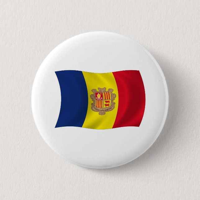 Andorra Flag Button (Front)