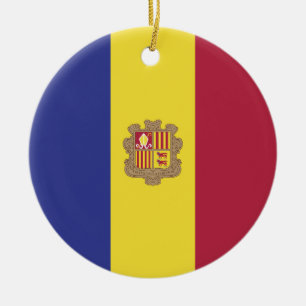 Andorra flag ceramic ornament