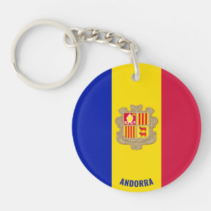 Andorra Flag Charming Patriotic Keychain