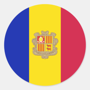 Andorra Flag Classic Round Sticker