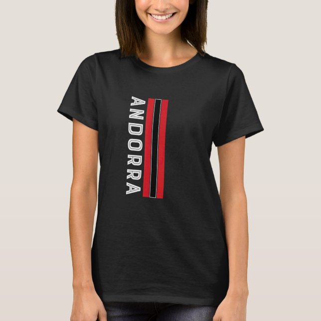 Andorra Flag Colours T-Shirt (Front)