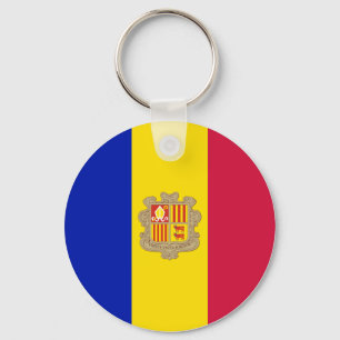 Andorra Flag Keychain