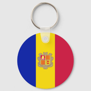 Andorra Flag Keychain