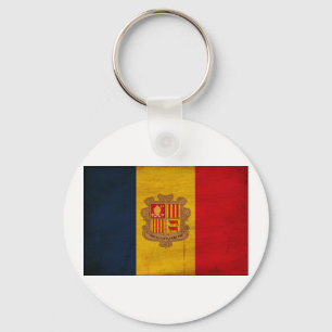 Andorra Flag Keychain