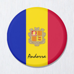 Andorra flag Magnet, travel, holiday, Andorra Magnet