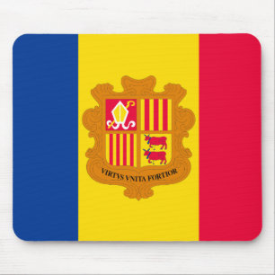 Andorra Flag Mouse Pad