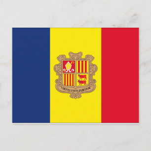 Andorra Flag Postcard