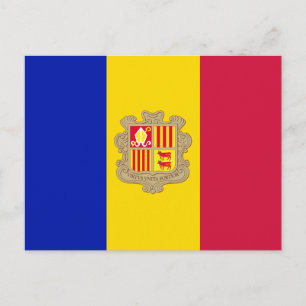 Andorra Flag Postcard