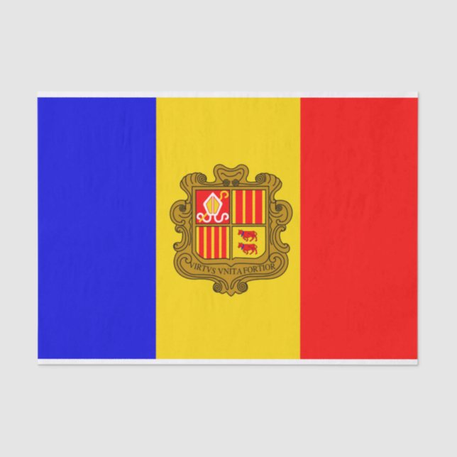 andorra flag tissue paper (Front)
