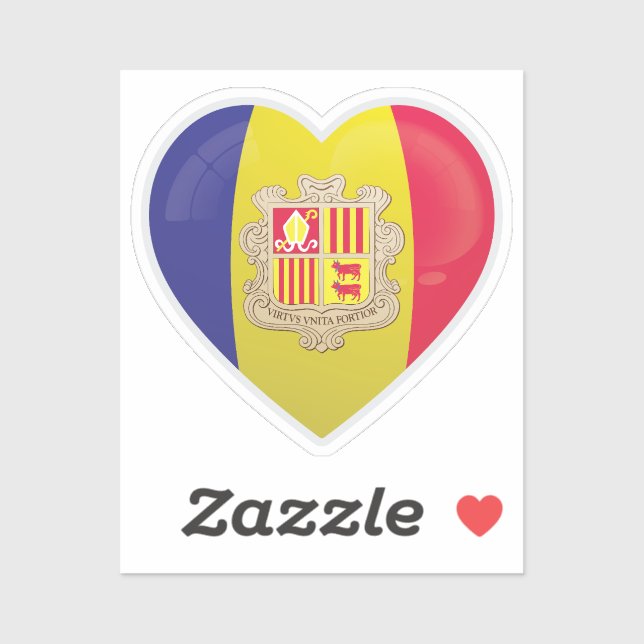 Andorra Love Flag  (Sheet)