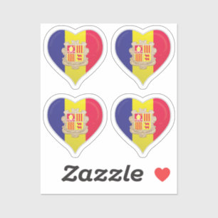 Andorra love flag pride heart sticker