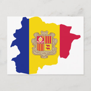 Andorra map AD Postcard