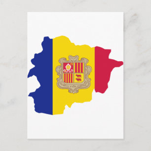 Andorra map AD Postcard