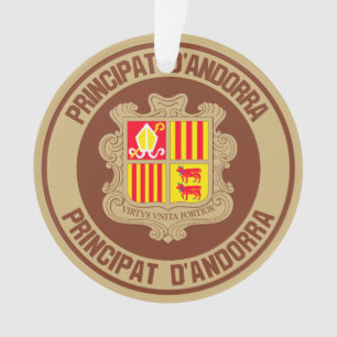 Andorra Round Emblem Ornament