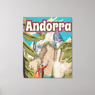 Andorra Vintage Travel Poster Canvas Print