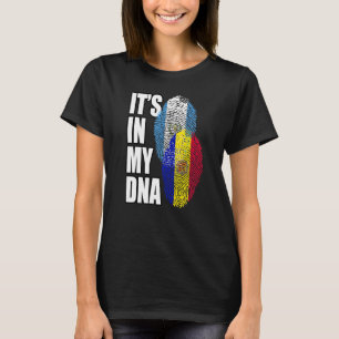 Andorran And Guatemalan Mix Dna Flag Heritage T-Shirt