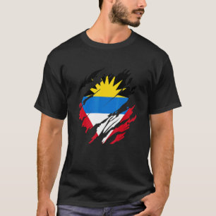 Andorran Flag Antigua And Barbuda T-Shirt