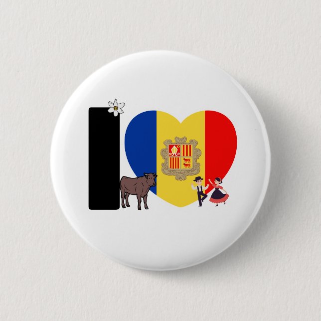 Andorran pride - For real Andorrans! 2 Inch Round Button (Front)