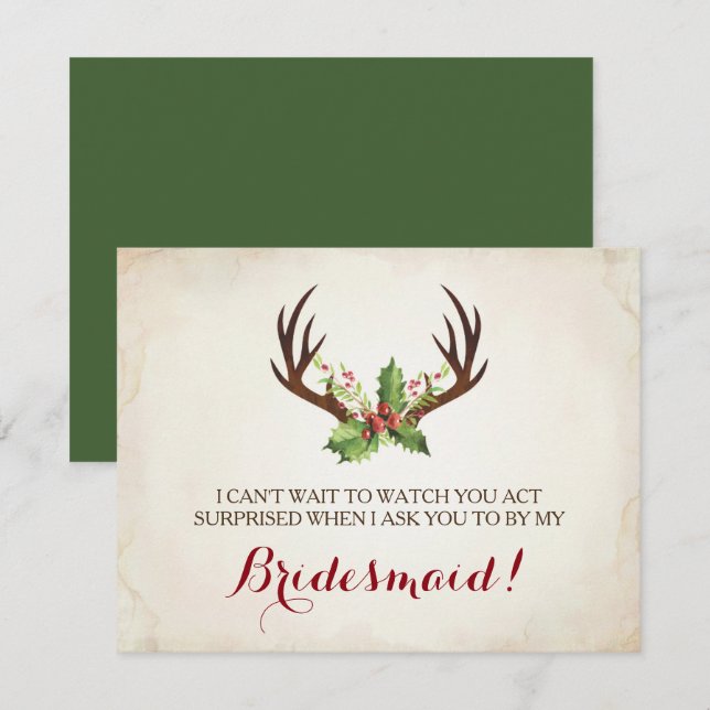 Andouillers drôles de cerfs communs de ~ de carte (Devant / Derrière)