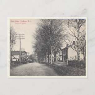 Andover NJ, Main Street, Vintage Style Postcard