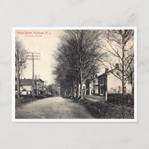 Andover NJ, New Jersey, Main St, Vintage Style Postcard