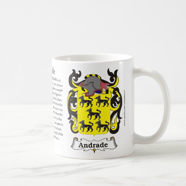 Andrade, Origin, Meaning and the Crest Coffee Mug (Right)