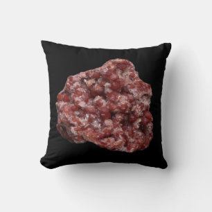 Andradite Garnet and Calcite Cluster, Wessels Mine Throw Pillow