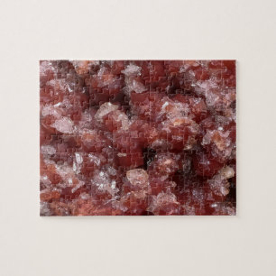 Andradite Garnet and Calcite Crystal Jigsaw Puzzle