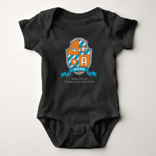 Andre boys A name & meaning knights shield Baby Bodysuit
