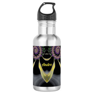 ANDRE ~CUTE GLOSSY! ~Purple Green Black Yellow 3D~ 532 Ml Water Bottle