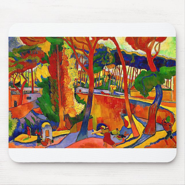 Andre Derain Turning Road at L'Estaque Mouse Pad (Front)