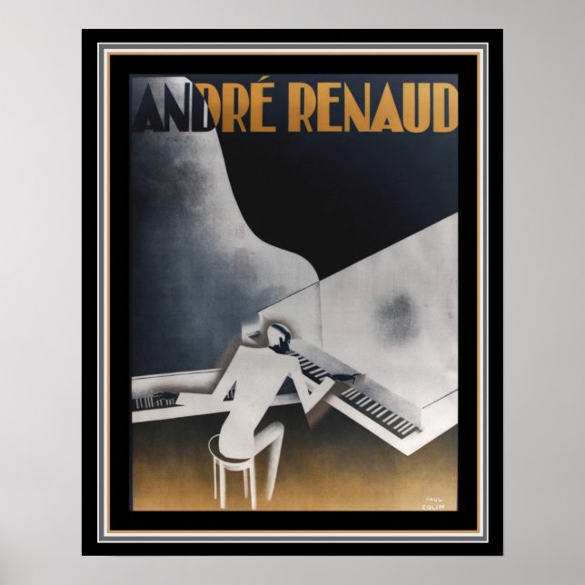 Andre Renaud Dual Pianos Deco Poster  16 x 20 (Front)