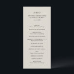 Andrea Beige Elegant Wedding Program<br><div class="desc">Traditional and elegant wedding program featuring a minimalist layout with a your monogram at the top along with your details in a classic serif font. The colour theme is neutral beige and may be changed to any colours you choose in the design editing tool. This simple and minimal program is...</div>