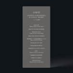 Andrea Brown Elegant Wedding Program<br><div class="desc">Traditional and elegant wedding program featuring a minimalist layout with a your monogram at the top along with your details in a classic serif font. The colour theme is cocoa brown and ivory and may be changed to any colours you choose in the design editing tool. This simple and minimal...</div>