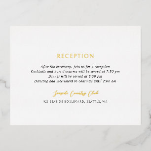 Andrea Elegant Wedding Foil Enclosure Card