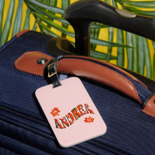 Andrea, Girls Name Made From Lilies, Luggage Tag