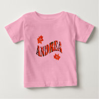 Andrea, Girls Name Made From Lilies, T-Shirt