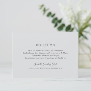 Andrea Grey Elegant Wedding Enclosure Card