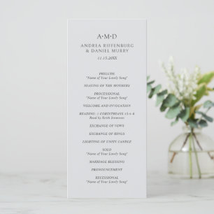 Andrea Grey Elegant Wedding Program