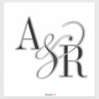 ANDREA Modern Minimalist Large Wedding Monogram