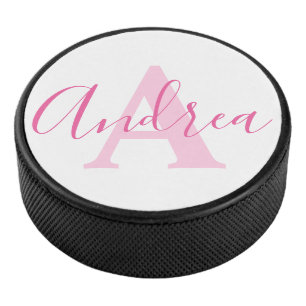 Andrea monogram texte rose nom personnalisé initia