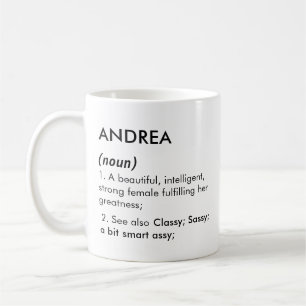 Andrea name, Editable name, Custom name Coffee Mug