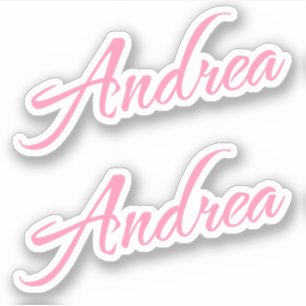 Andrea Nom décoratif en rose x2 Sticker