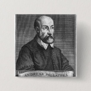 Andrea Palladio engraved by Francesco 2 Inch Square Button
