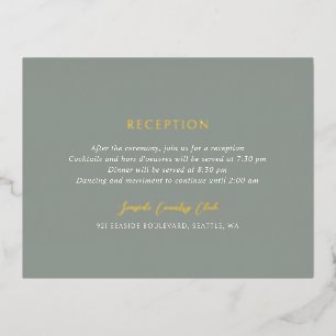 Andrea Sage Elegant Wedding Foil Enclosure Card