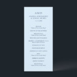 Andrea Sky Blue Elegant Wedding Program<br><div class="desc">Traditional and elegant wedding program featuring a minimalist layout with a your monogram at the top along with your details in a classic serif font. The colour theme is light sky blue and may be changed to any colours you choose in the design editing tool. This simple and minimal program...</div>