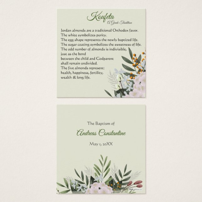 Andreas Koufeta Card (Front & Back)