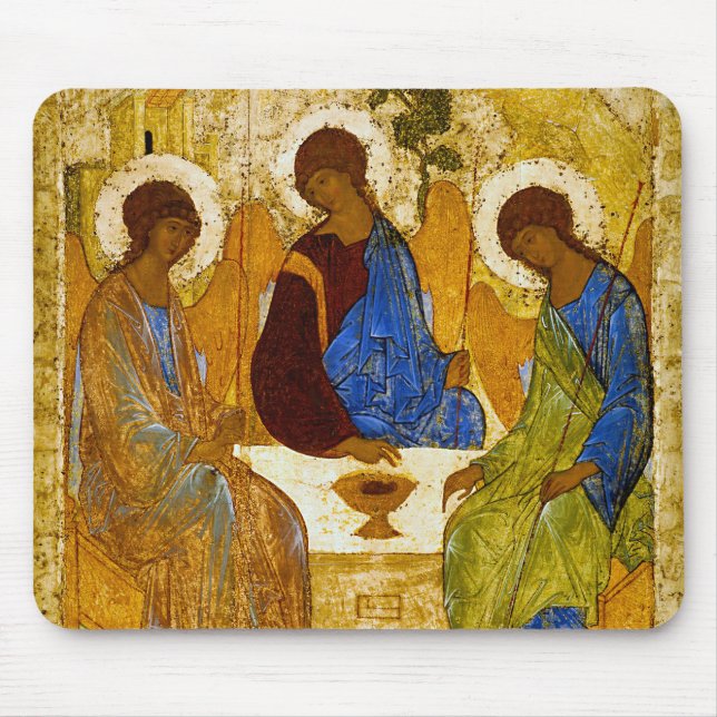 Andrei Rublev, icon of the Trinity マウスパッド Mouse Pad (Front)