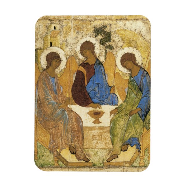 Andrei Rublev Iconic Trinity Angels Abraham Bible Magnet (Vertical)