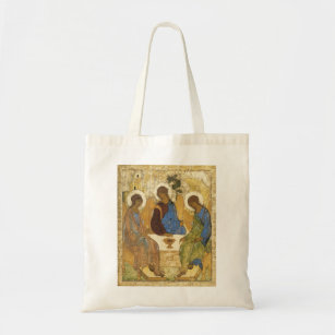 Andrei Rublev Iconic Trinity Angels Abraham Bible Tote Bag